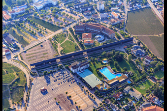 Gradierbau Saline at Wurstmarktplatz in the district Pfeffingen in Bad Dürkheim in the state Rhineland-Palatinate, Germany