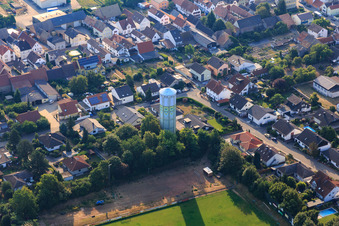 At the water tower in the district Böhl in Böhl-Iggelheim in the state Rhineland-Palatinate, Germany