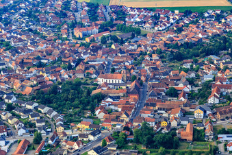 Main road from the north in Rheinzabern in the state Rhineland-Palatinate, Germany