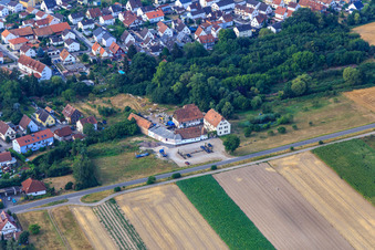 Aerial view of Gehrleins Old Mill Rheinzabern in Hatzenbühl in the state Rhineland-Palatinate, Germany