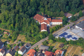 Aerial view of Eichenauer GmbH & Co. KG in Hatzenbühl in the state Rhineland-Palatinate, Germany