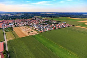 Development of the new Fichtenweg development area in Steinweiler in the state Rhineland-Palatinate, Germany
