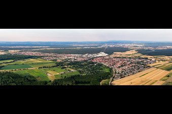 Panorama in the district Graben in Graben-Neudorf in the state Baden-Wuerttemberg, Germany