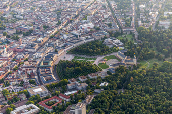 Building complex in the park of the castle Karlsruhe in Karlsruhe in the state Baden-Wurttemberg, Germany