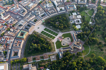 Building complex in the park of the castle Karlsruhe in Karlsruhe in the state Baden-Wurttemberg, Germany
