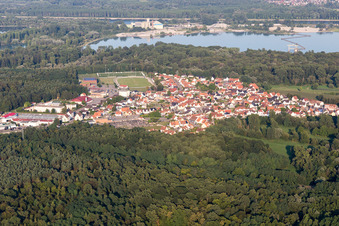 Aerial photograpy of Seltz in the state Bas-Rhin, France