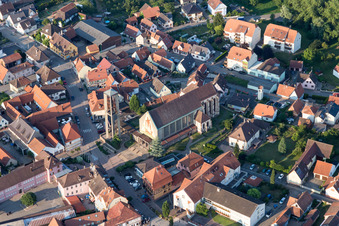 Church building in the village of in Seltz in Grand Est, France