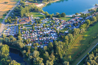 Camping Park Rastatt leisure paradise on the lake in the district Plittersdorf in Rastatt in the state Baden-Wuerttemberg, Germany