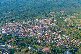 Aerial view of Malsch in the state Baden-Wuerttemberg, Germany