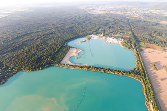 Gravel pit in Malsch in the state Baden-Wuerttemberg, Germany