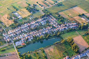Bruchweg in the district Knielingen in Karlsruhe in the state Baden-Wuerttemberg, Germany