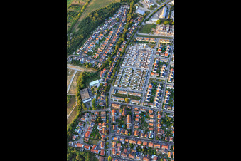 New development area between Eggensteiner Straße and Gustav-Heinkel-Straße in the district Knielingen in Karlsruhe in the state Baden-Wuerttemberg, Germany