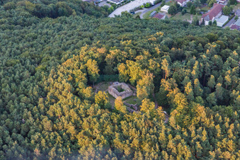 Ruins and vestiges of the former castle and fortress Burg Schloessel in Klingenmuenster in the state Rhineland-Palatinate, Germany