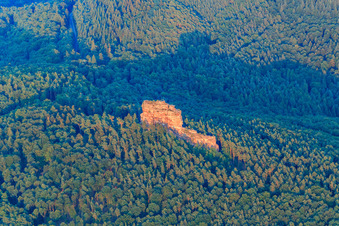 Asselstein from the west in Wernersberg in the state Rhineland-Palatinate, Germany