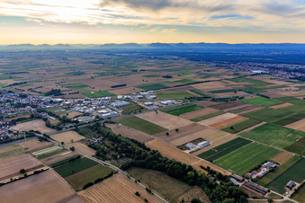 Nordring commercial area in Rülzheim in the state Rhineland-Palatinate, Germany