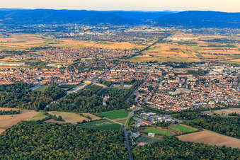 City view from the south in Schwetzingen in the state Baden-Wuerttemberg, Germany
