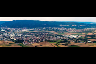 Panorama in Eppelheim in the state Baden-Wuerttemberg, Germany