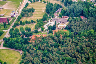 Aerial view of Leisure center Rülzheim in Rülzheim in the state Rhineland-Palatinate, Germany