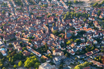 Old Town area and city center in Ladenburg in the state Baden-Wurttemberg, Germany