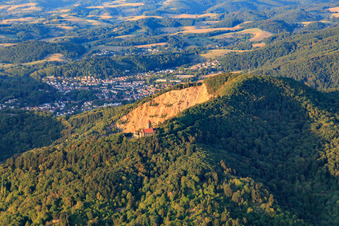 Quarry Weinheim behind Wachenburg Castle in Weinheim in the state Baden-Wuerttemberg, Germany