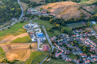 Philipp-Reis-Straße industrial area in the district Zotzenbach in Rimbach in the state Hesse, Germany