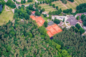 Oblique view of Tennis Club Rülzheim in Rülzheim in the state Rhineland-Palatinate, Germany