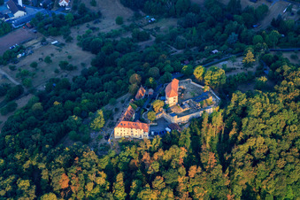 Aerial photograpy of Reichenberg Castle in Reichelsheim in the state Hesse, Germany