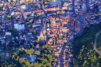 Market Square and St. Peter in Heppenheim in the state Hesse, Germany