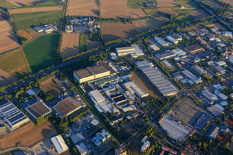 Industrial area on the A5 with TLB - UNILEVER in Heppenheim in the state Hesse, Germany