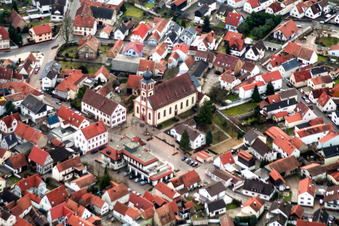 Catholic Church building in the centre of Hagenbach in the state Rhineland-Palatinate