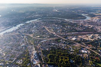 City area and inner city area in Ludwigshafen am Rhein in the state Rhineland-Palatinate, Germany