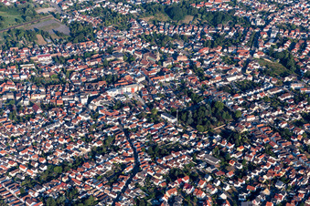 City view on down town in Schifferstadt in the state Rhineland-Palatinate, Germany