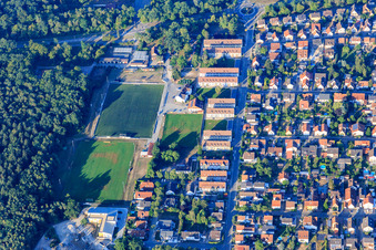 Sports fields of DJK SV Phönix Schifferstadt in Schifferstadt in the state Rhineland-Palatinate, Germany