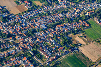 Village view from the northeast in Hanhofen in the state Rhineland-Palatinate, Germany