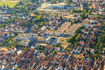 Oblique view of In the city center in Kandel in the state Rhineland-Palatinate, Germany