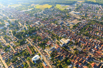City overview from the northwest in Kandel in the state Rhineland-Palatinate, Germany