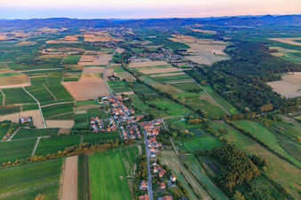 Aerial view of Village view from the east in Hergersweiler in the state Rhineland-Palatinate, Germany