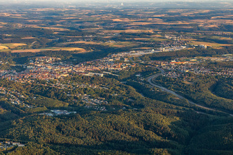 Aerial view of Pirmasens in the state Rhineland-Palatinate, Germany