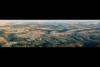 Aerial view of Panorama in Lemberg in the state Rhineland-Palatinate, Germany