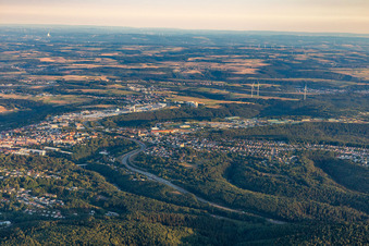 Pirmasens in the state Rhineland-Palatinate, Germany from the plane