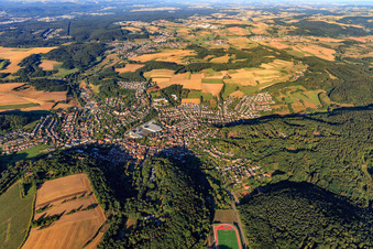 View of the town from the northeast in Otterberg in the state Rhineland-Palatinate, Germany