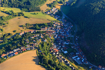 Aerial view of Village view from the south in Gehrweiler in the state Rhineland-Palatinate, Germany