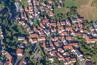 Aerial view of Becherbach in the state Rhineland-Palatinate, Germany