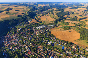City view from the north in Meisenheim in the state Rhineland-Palatinate, Germany