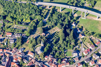 Grave rows on the grounds of the cemetery unter of state road B48 in Alsenz in the state Rhineland-Palatinate, Germany
