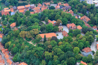 Castle and castle tower in Lauenburg in the state Schleswig Holstein, Germany