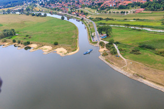 Elbe ferry Bleckede in Bleckede in the state Lower Saxony, Germany