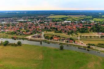 At the harbor in Bleckede in the state Lower Saxony, Germany