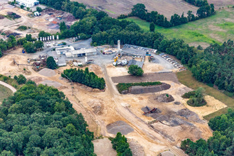Gravel pit in Barendorf in the state Lower Saxony, Germany