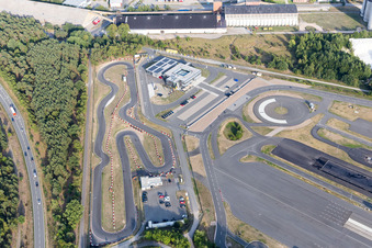 Kart-racecourse Kartbahn Lueneburg and of ADAC Fahrsicherheitszentrum Hansa in Embsen in the state Lower Saxony, Germany